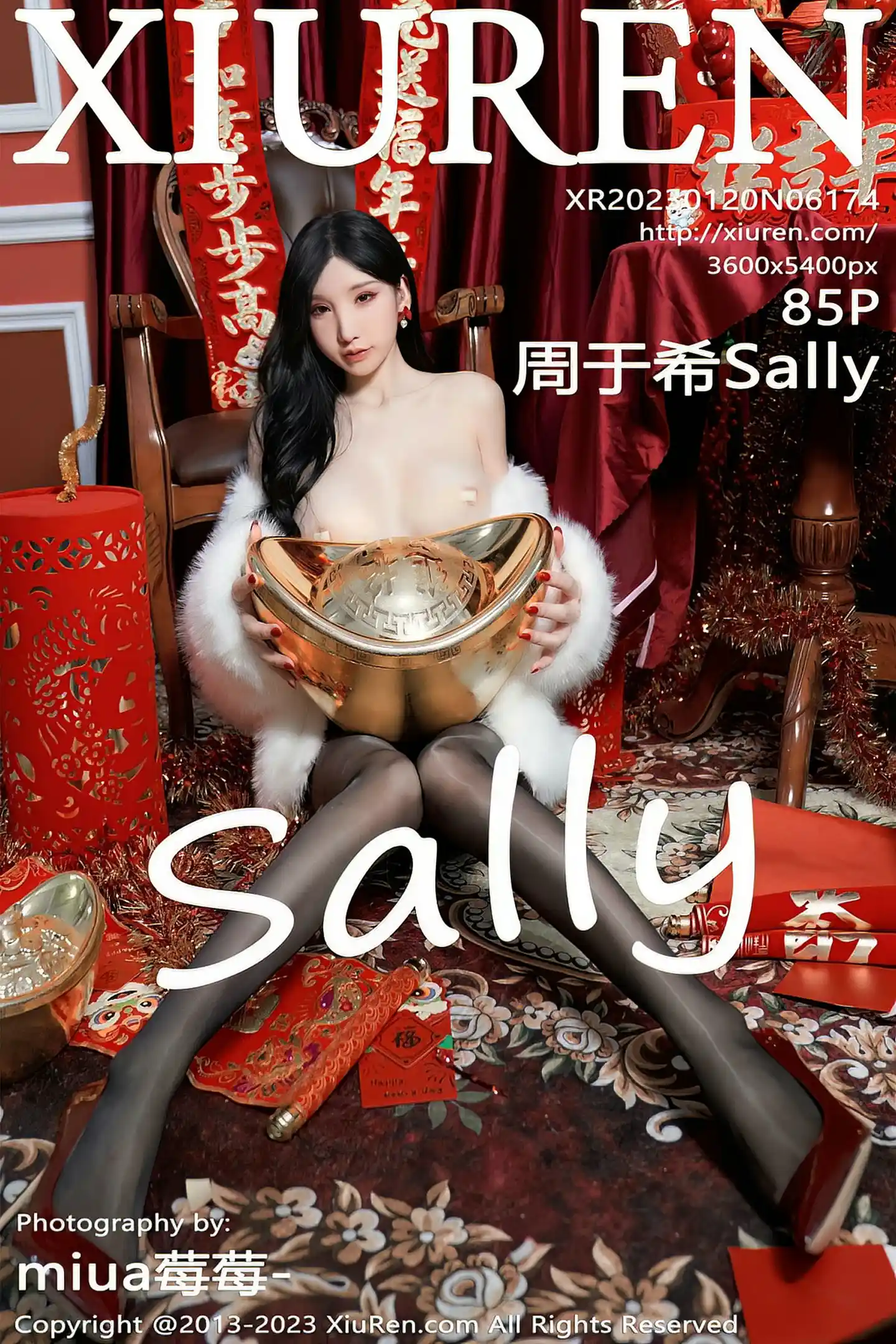 [XiuRen秀人网]No.6174_女神周于希Sally新春主题低胸服饰配超薄黑丝秀完美身材诱惑写真85P-秀人网 - XiuRen.Xyz